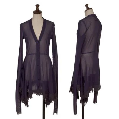 Jean Paul GAULTIER FEMME Taped Drape Mesh Cardigan