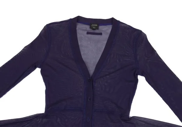 Jean Paul GAULTIER FEMME Taped Drape Mesh Cardigan K-159722_003