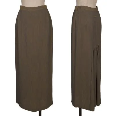 Jean Paul GAULTIER FEMME Back Pleated Rayon Poly Crepe Skirt