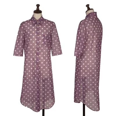 Jean Paul GAULTIER CLASSIQUE Dot Printed See-through Long Shirt