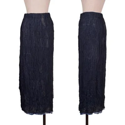 ISSEY MIYAKE Graphic Printed Wrinkle Pleats Layered Skirt