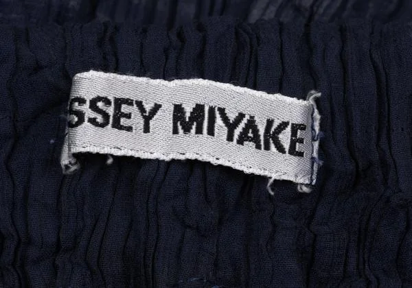 イッセイミヤケISSEY MIYAKE グラフィックプリントシワプリーツレイヤードスカート 紺他L位 K-159742_013