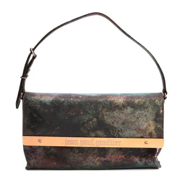 Jean Paul GAULTIER Logo plate V-cyber Shoulder Bag K-159746_002