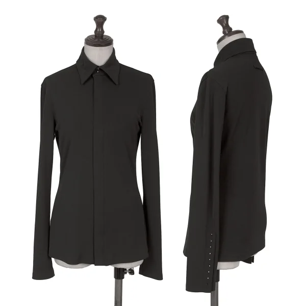 Jean Paul GAULTIER FEMME Stud Button Design Shirt Black 40 K-159749_001
