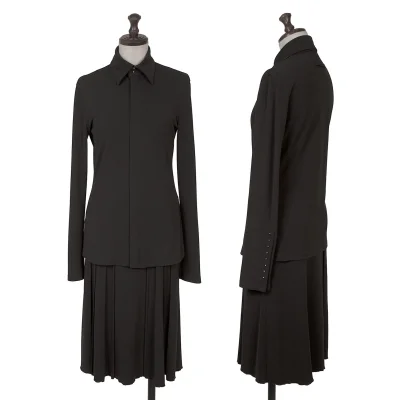 Jean Paul GAULTIER FEMME Stud Button Design Shirt & Skirt