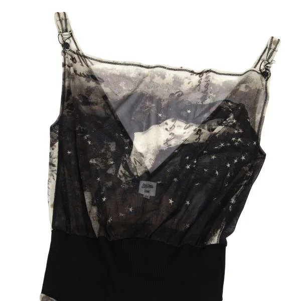 Jean Paul GAULTIER FEMME Collage Printed Mesh Cami Dress K-159753_003