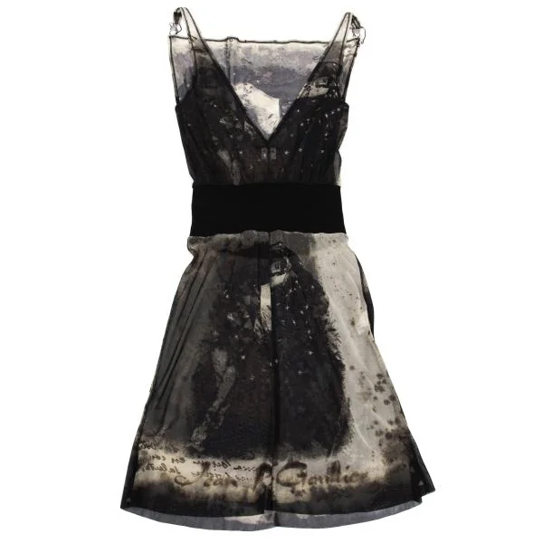 Jean Paul GAULTIER FEMME Collage Printed Mesh Cami Dress K-159753_010