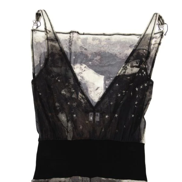 Jean Paul GAULTIER FEMME Collage Printed Mesh Cami Dress K-159753_011