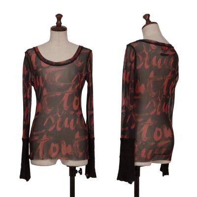 Jean Paul GAULTIER FEMME Drawing Printed Knit Switching Mesh T-shirt