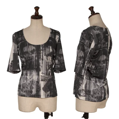 Jean Paul GAULTIER FEMME Collage Print U-neck T-shirt
