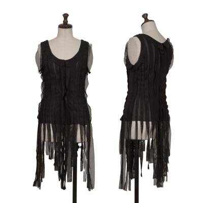 Jean Paul GAULTIER FEMME Taped Fringe Mesh Tank Top