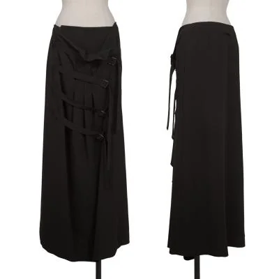 Jean Paul GAULTIER FEMME Belted Shadow Stripe Long Skirt