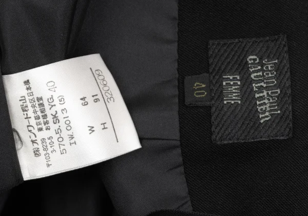 Jean Paul GAULTIER FEMME Wool Bullet Button Long Skirt K-159759_012