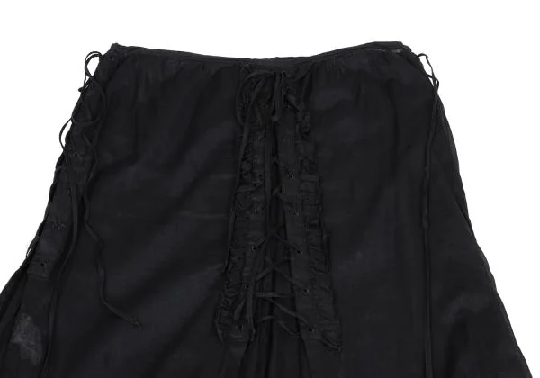 Jean Paul GAULTIER FEMME Lace Up Cotton See-through Skirt K-159760_003