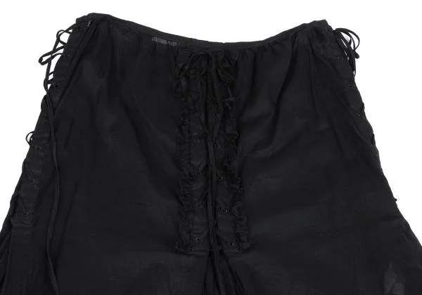 Jean Paul GAULTIER FEMME Lace Up Cotton See-through Skirt K-159760_013