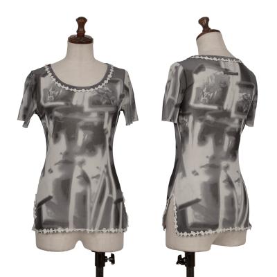 Jean Paul GAULTIER PARIS Face Graphic Mesh T-Shirt