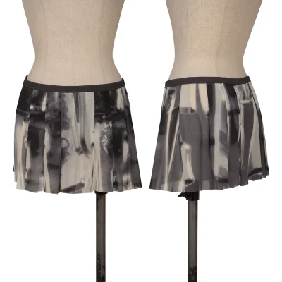 Jean Paul GAULTIER PARIS Face Graphic Print Mesh Mini Skirt