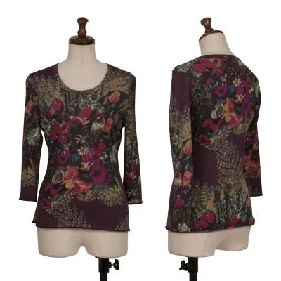 Jean Paul GAULTIER PARIS Floral Printed 3/4 Sleeve T-shirt