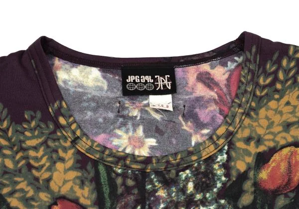 ジャンポールゴルチエJean Paul GAULTIER PARIS フローラルプリント七分袖カットソー 紫マルチ40 K-159764_005