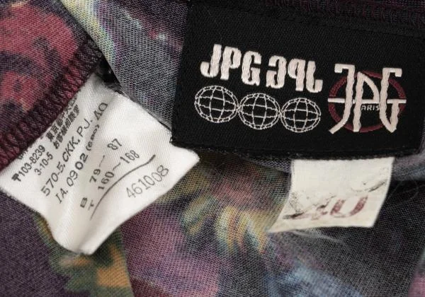 ジャンポールゴルチエJean Paul GAULTIER PARIS フローラルプリント七分袖カットソー 紫マルチ40 K-159764_017