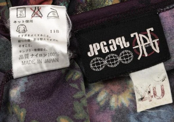 ジャンポールゴルチエJean Paul GAULTIER PARIS フローラルプリント七分袖カットソー 紫マルチ40 K-159764_018