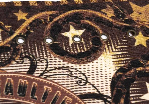 ジャンポールゴルチエJean Paul GAULTIER PARIS ネイティブプリントレザーストリングストール 焦げ茶他40 K-159768_012