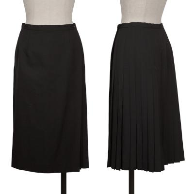 MARGARET HOWELL Pleated Wool Wrap Skirt