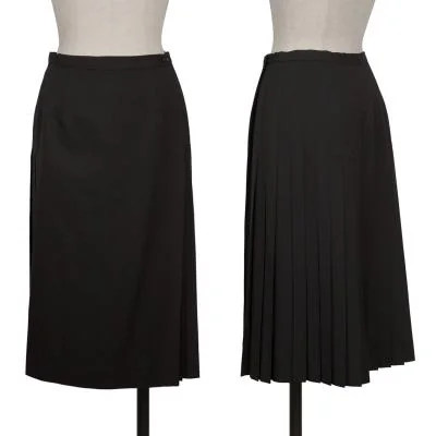 MARGARET HOWELL Pleated Wool Wrap Skirt