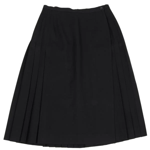 MARGARET HOWELL Pleated Wool Wrap Skirt K-159775_002