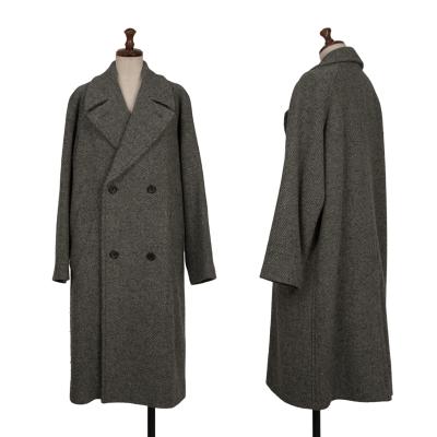 MARGARET HOWELL Bias Stripe Wool Long Coat