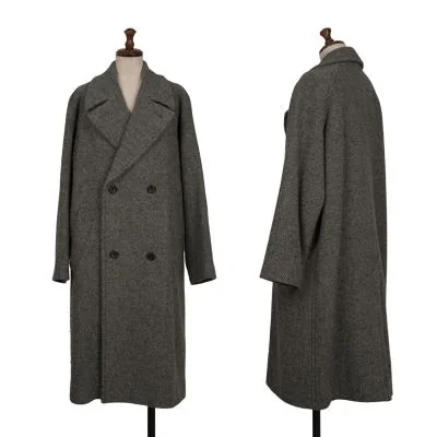 MARGARET HOWELL Bias Stripe Wool Long Coat