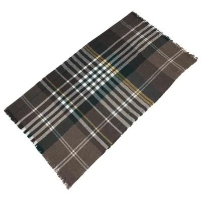 MAX MARA WEEKEND Wool Fringe Check Stole