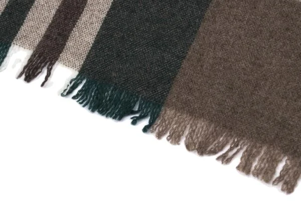 MAX MARA WEEKEND Wool Fringe Check Stole K-159782_003