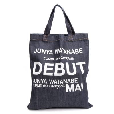 JUNYA WATANABE Logo Printed Denim Tote Bag