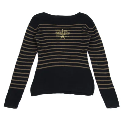 GAULTIER JEAN'S Tower Printed Stripe Knit Sweater