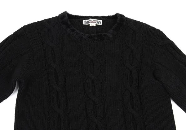 Jean Paul GAULTIER HOMME objet Cable Wool Acrylic Knit Sweater K-159794_002