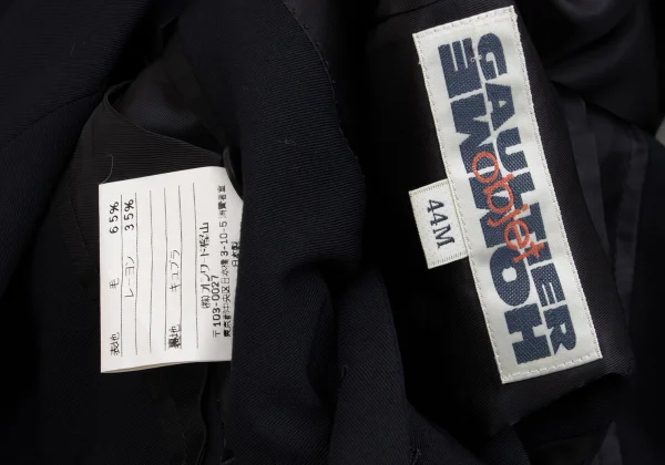 Jean Paul GAULTIER HOMME objet Wool Rayon Double-breasted Jacket K-159797_019