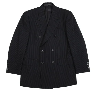 Jean Paul GAULTIER HOMME objet Wool Striped Double-breasted Jacket
