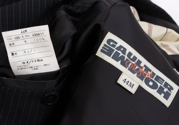 Jean Paul GAULTIER HOMME objet Wool Striped Double-breasted Jacket K-159798_019