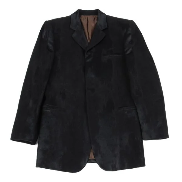 Jean Paul GAULTIER CLASSIQUE Wool Rayon Jacquard Jacket Black 48 K-159802_001