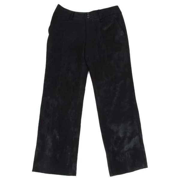 Jean Paul GAULTIER CLASSIQUE Wool Rayon Jacquard Pants Black 48 K-159803_001