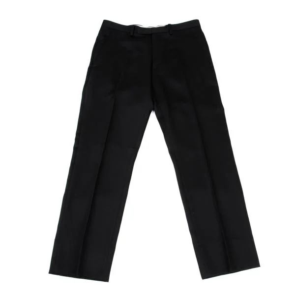 Jean Paul GAULTIER HOMME Wool Poly Tapered Pants Black 48 K-159806_001