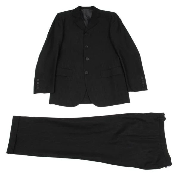 Jean Paul GAULTIER HOMME Rayon Blend Glitter Stripe Jacket & Pants Black M K-159810_001