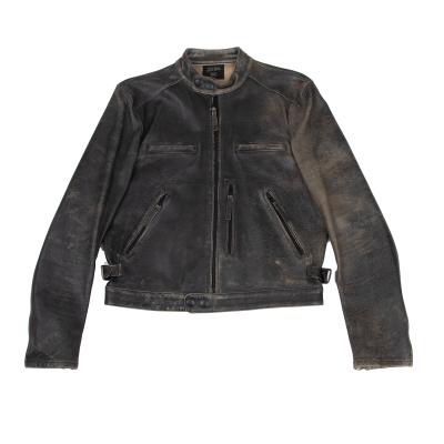 Jean Paul GAULTIER HOMME Crack Lamb Leather Racing Jacket
