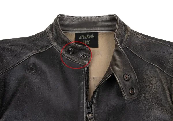 Jean Paul GAULTIER HOMME Crack Lamb Leather Racing Jacket K-159820_004