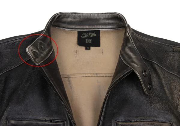 Jean Paul GAULTIER HOMME Crack Lamb Leather Racing Jacket K-159820_006