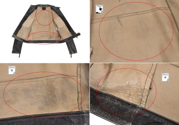 Jean Paul GAULTIER HOMME Crack Lamb Leather Racing Jacket K-159820_017