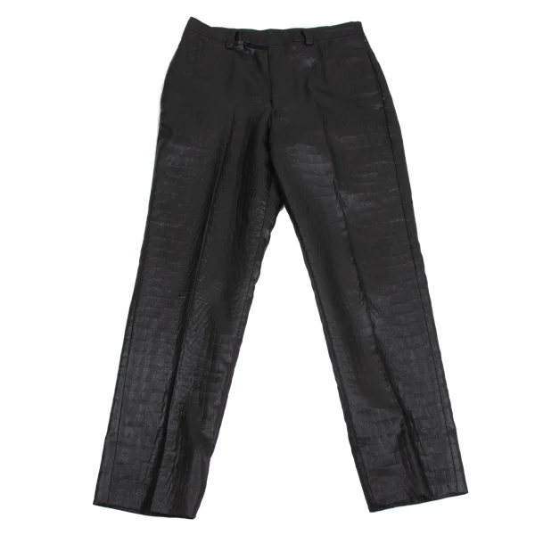 Jean Paul GAULTIER HOMME Poly Embossed Design Pants Black 48 K-159824_001