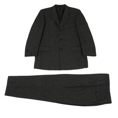 COMME des GARCONS HOMME Wool Striped Weave Jacket & Pants
