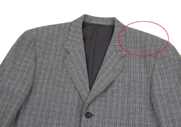 COMME des GARCONS HOMME Wool Cotton Check Woven Jacket K-159835_002